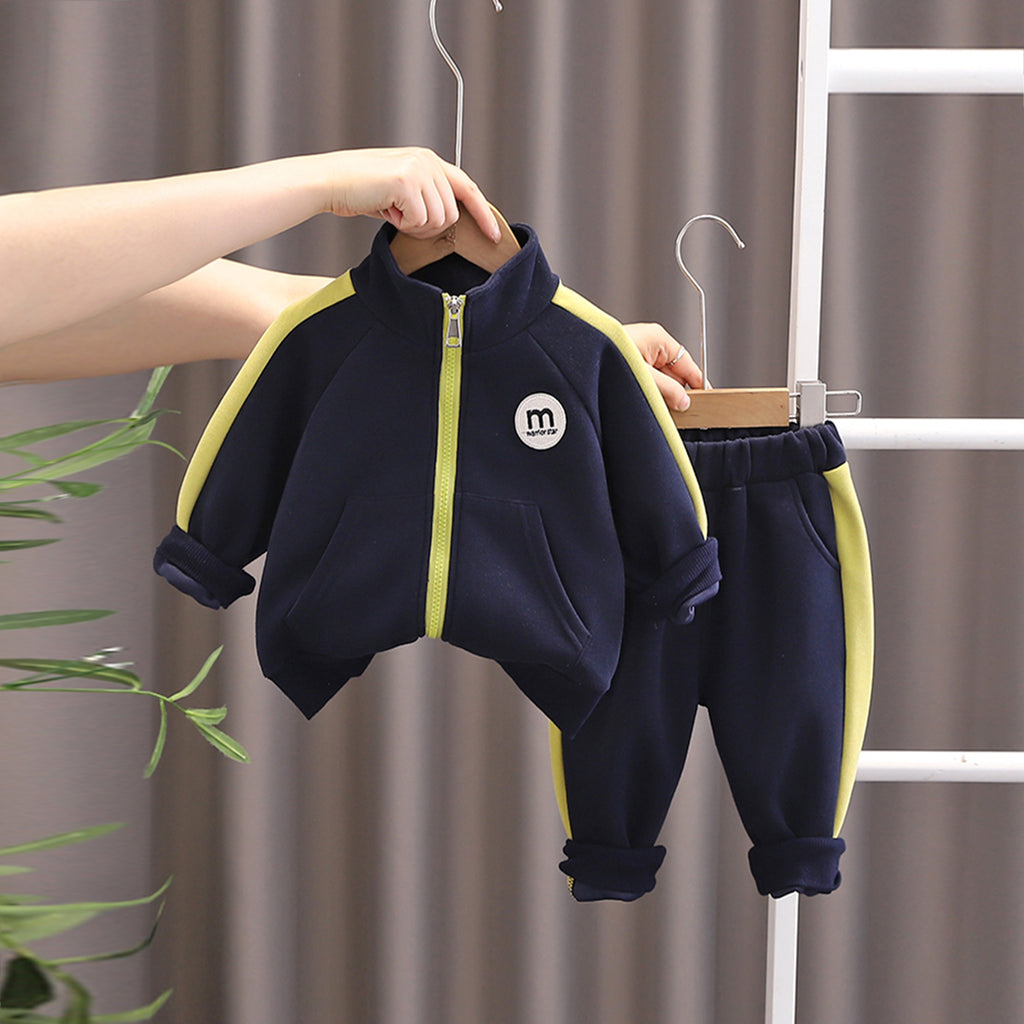 Boys Navy Blue Tracksuit Sets Navy Blue 1-2 Y