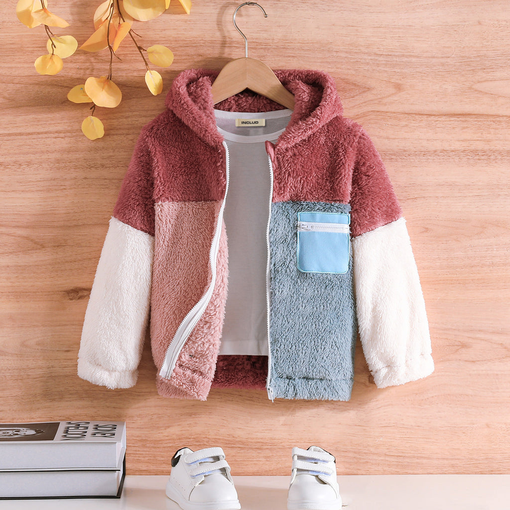 Boys Multicolored Polar Fleece Hooded Jacket Coats & Jackets Multicolor 3-4 Y
