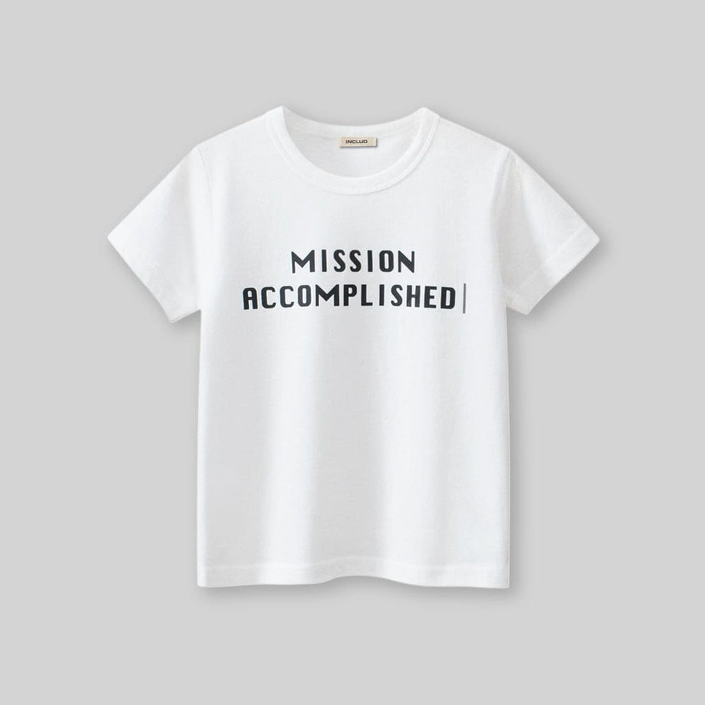 Boys Printed Short Sleeves T-Shirt Tshirts White 1-2 Y 