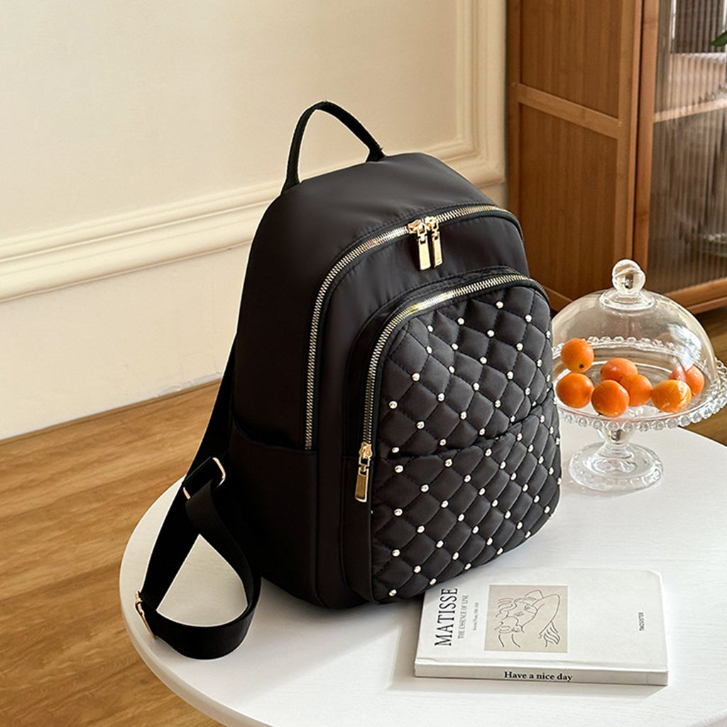 Girls Black Rhinestone Embellished Backpack Trending Accessories Black Onesize