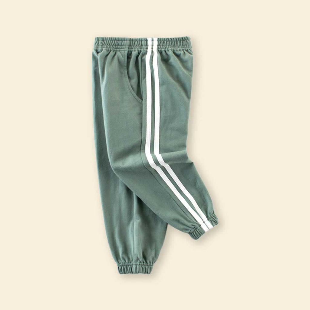 Boys Elasticated Hem Cuff Joggers Joggers Green 1-2 Y 