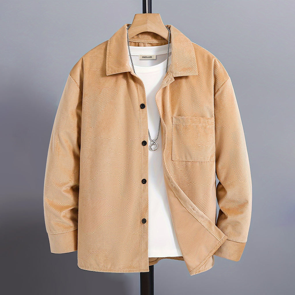 Boys Khaki Textured Long Sleeves Winter Shirts Shirts Khaki 7-8 Y