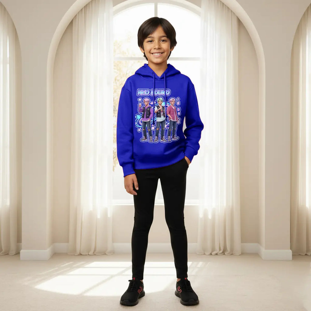 Boys Dark Blue K-Pop Neo-Sound Graphics Hoodies Sweatshirts & Hoodies Dark Blue 1-2 Y