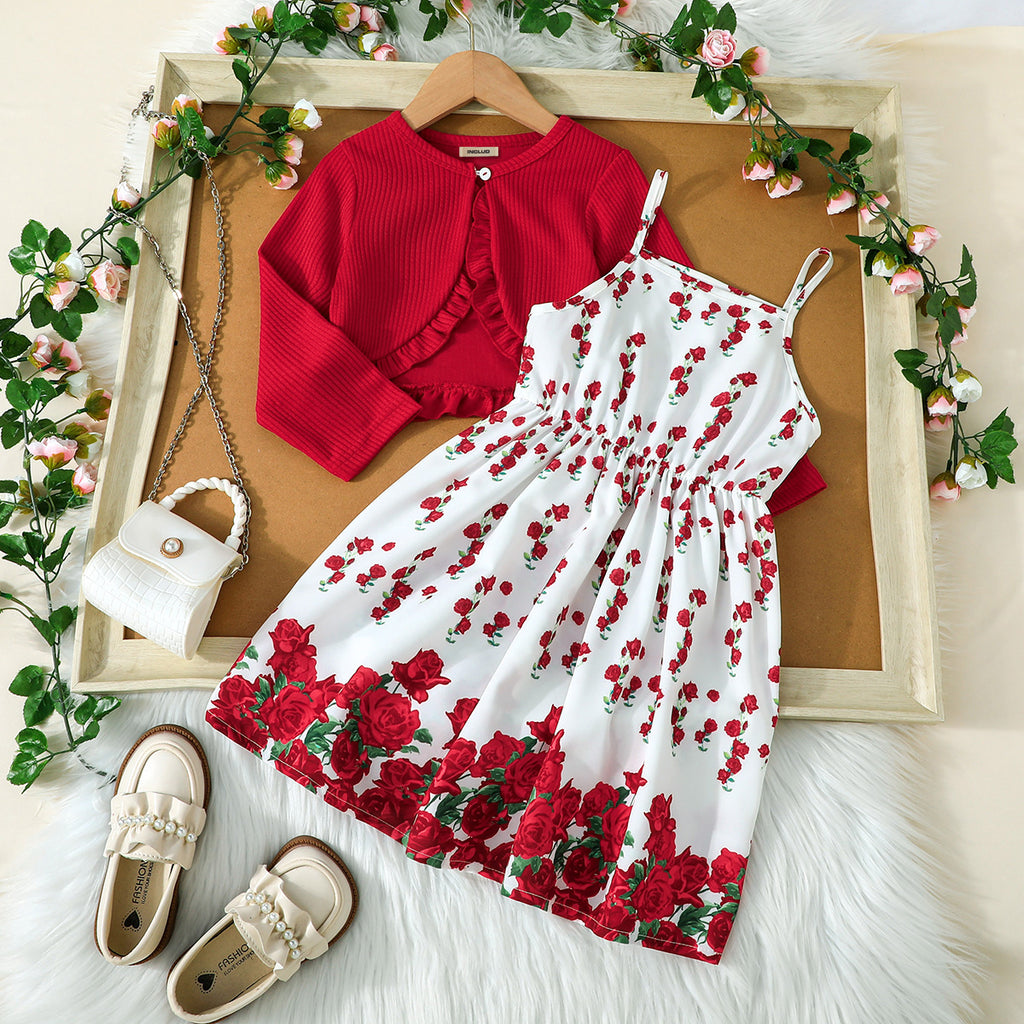 Winter Simple Dresses For Boys Buy Kids Red Rose Printed Winter