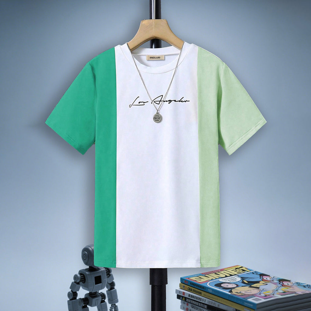 Boys MultiColor-blocked Short Sleeves T-Shirt Tshirts Multicolor 7-8 Y
