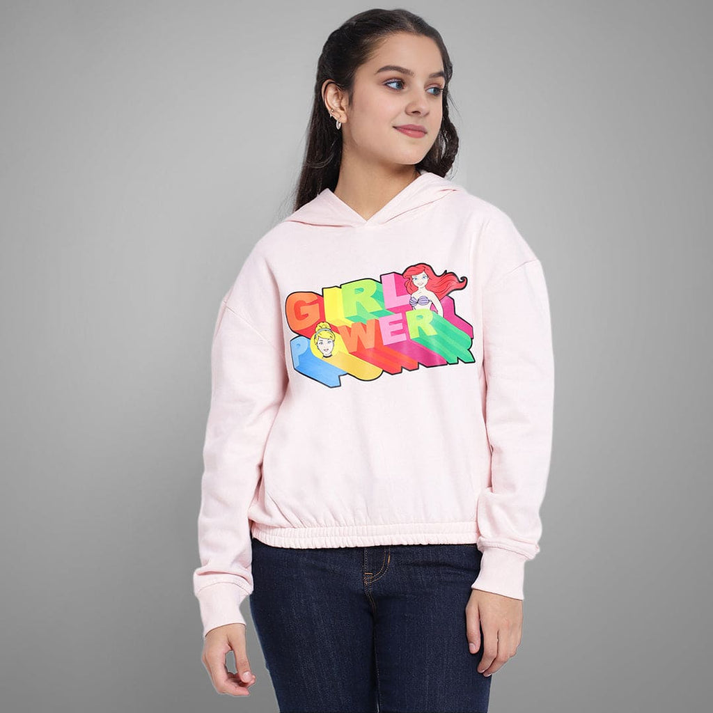 Girls Long Sleeve Hooded Graphic Sweatshirt Sweatshirts & Hoodies Pink 7-8 Y 