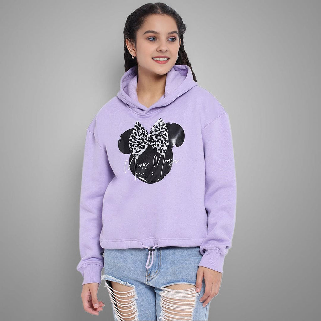 Girls Long Sleeve Hooded Graphic Sweatshirt Sweatshirts & Hoodies Purple 7-8 Y 