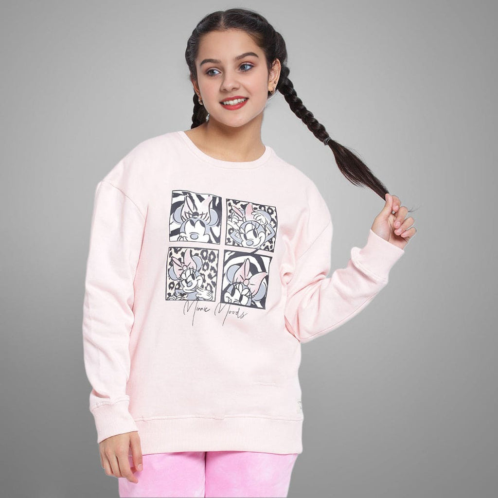 Girls Long Sleeve Graphic Sweatshirt Sweatshirts & Hoodies Pink 7-8 Y 