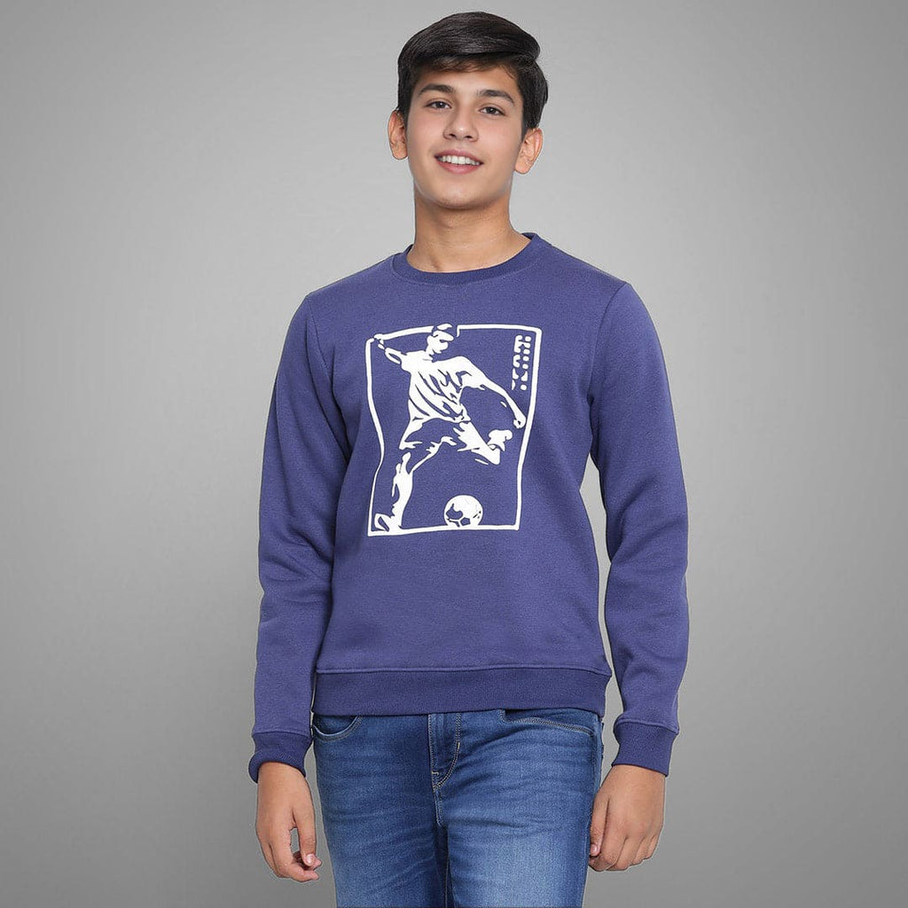 Boys Long Sleeve Graphic Sweatshirt Sweatshirts & Hoodies Navy 7-8 Y 