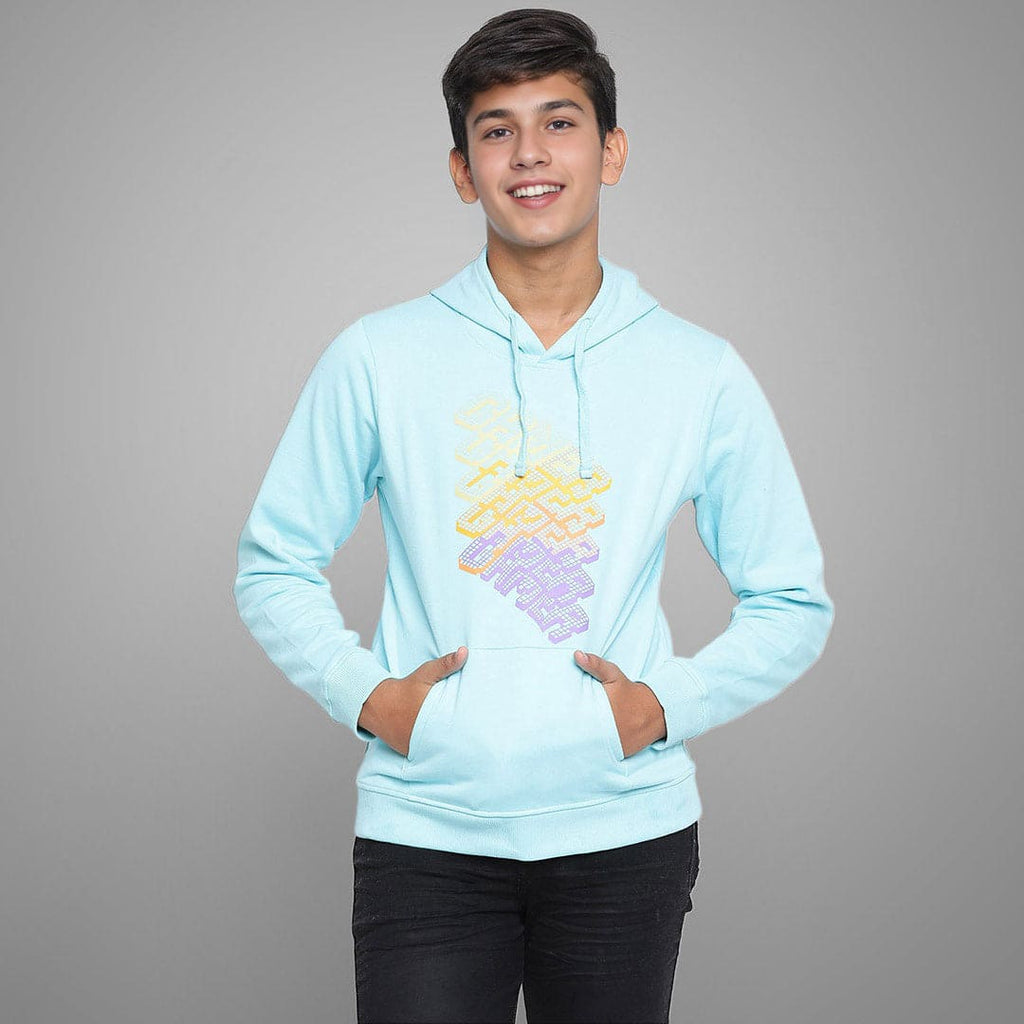 Boys Graphic Long Sleeves Hooded Sweatshirt Sweatshirts & Hoodies Blue 7-8 Y 