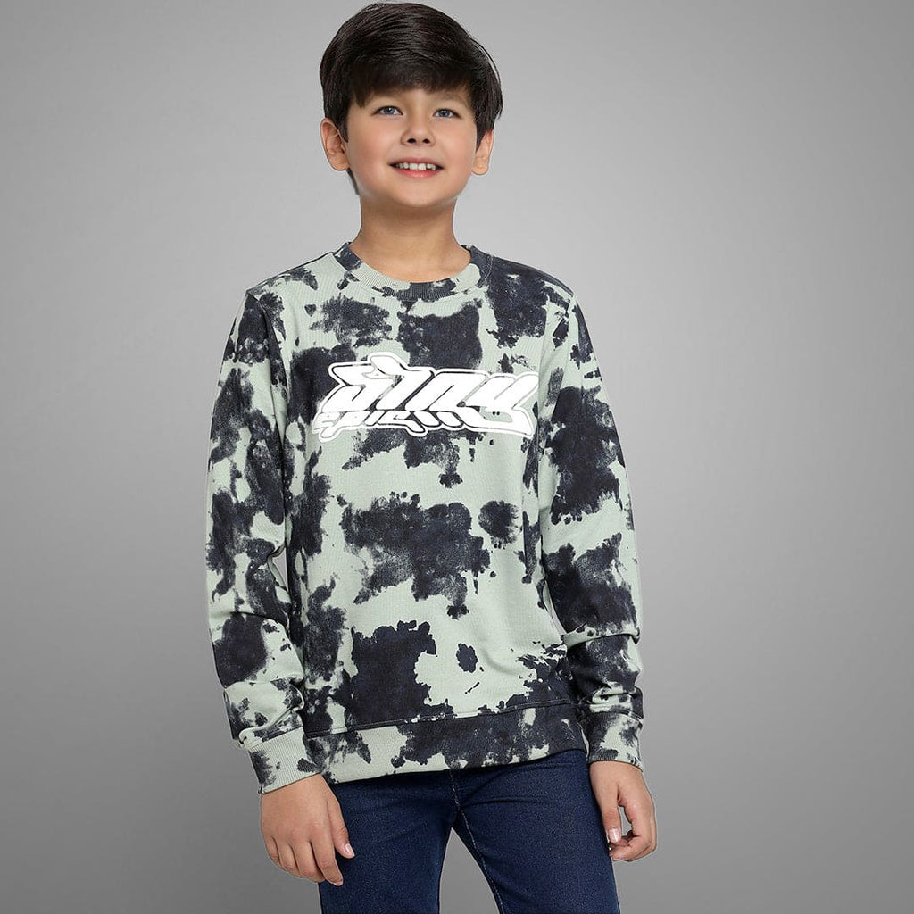 Boys Camouflage Print Long Sleeves Sweatshirts Sweatshirts & Hoodies Cream 9-10 Y 