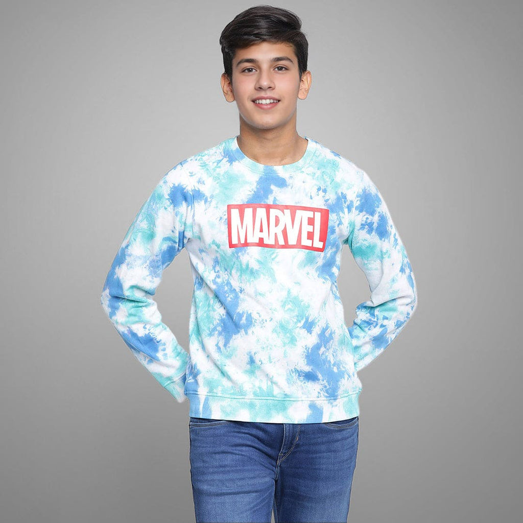 Boys Tie & Dye Full Sleeves Sweatshirt Sweatshirts & Hoodies Blue 7-8 Y 