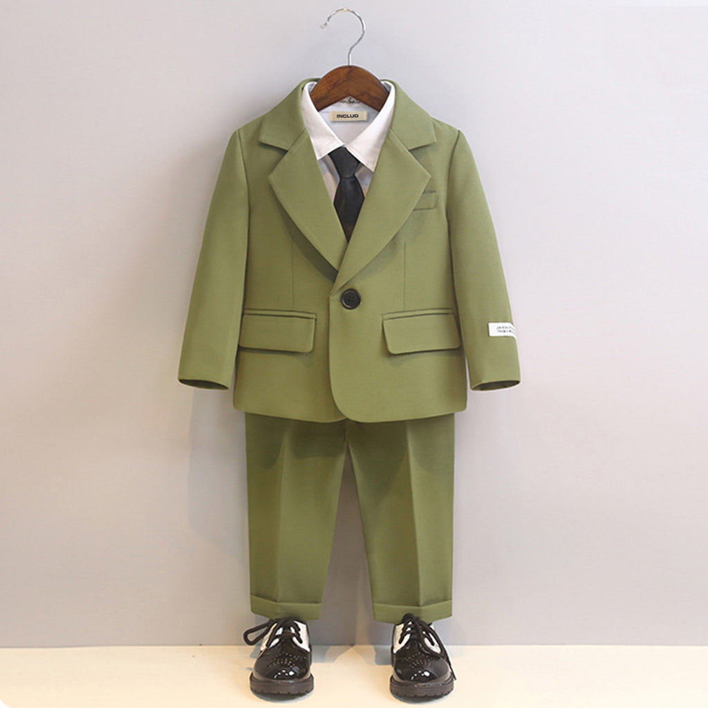 Boys 4pc. Formal Suit Set Sets Green 1-2 Y 