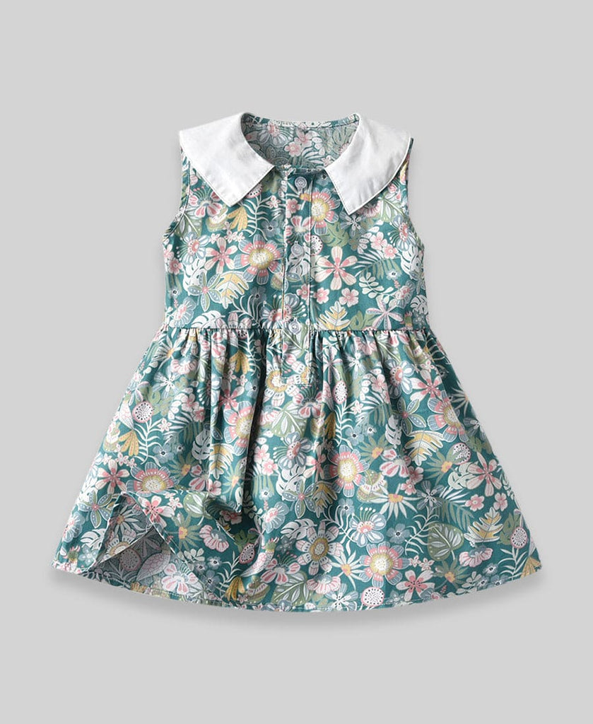 Girls Floral Printed Dress Casual Dresses Floral Print 2 1-2 Y
