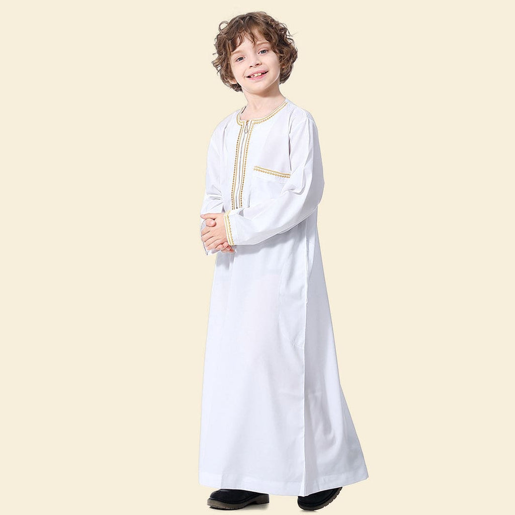 Boys Embroidered A-line Robe Sets   