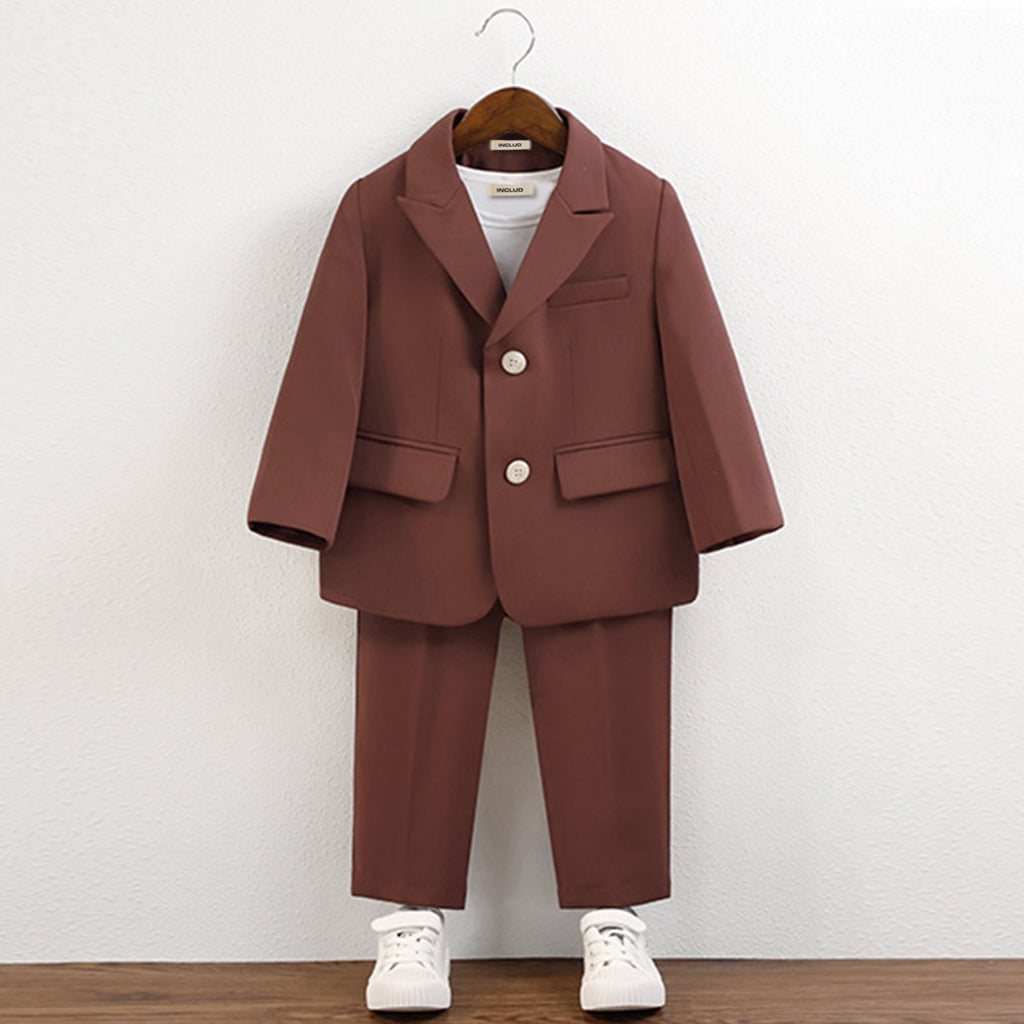 Boys Blazer & Trousers Suit Set Sets Red 1-2 Y 