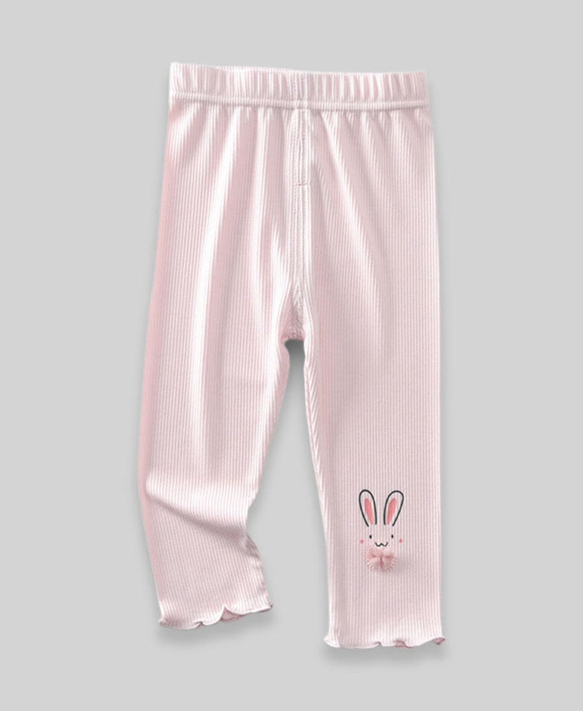 Girls Solid Colored Leggings Leggings & Tights Pink 1-2 Y Cotton Blend