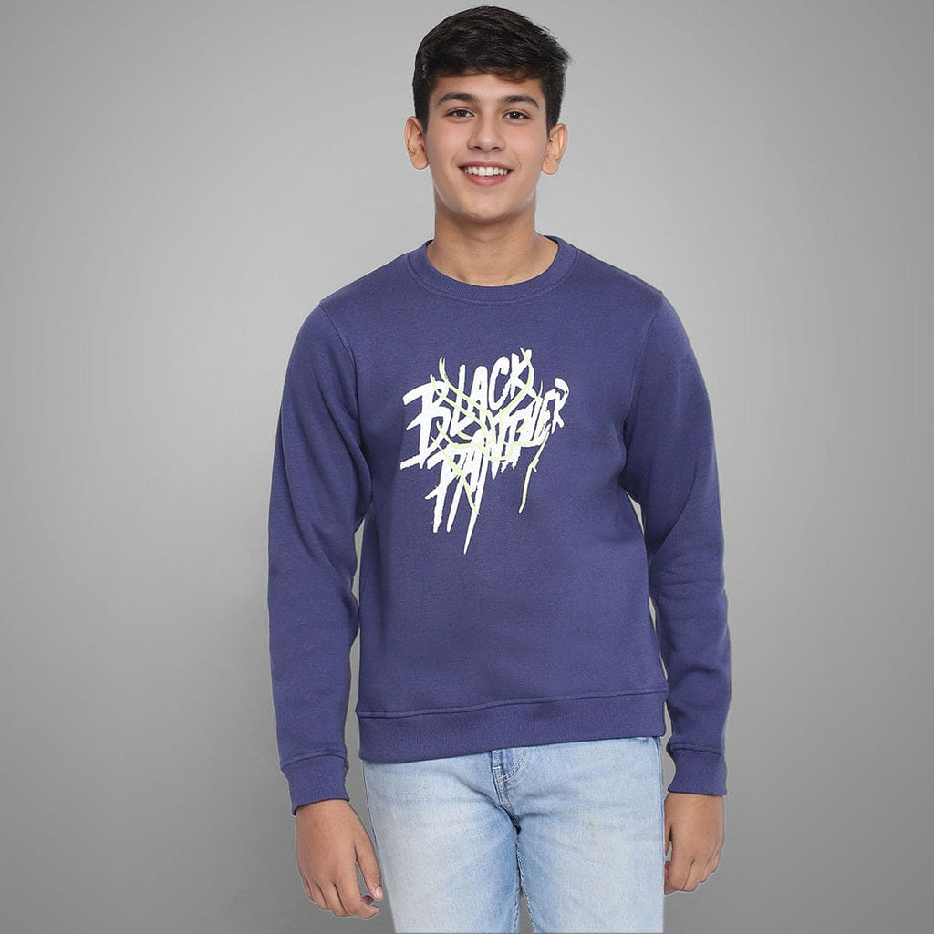 Boys Printed Long Sleeves Sweatshirt Sweatshirts & Hoodies Navy 7-8 Y 