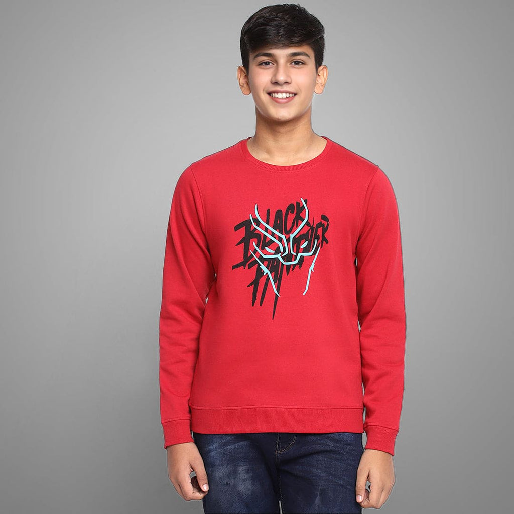 Boys Printed Long Sleeves Sweatshirt Sweatshirts & Hoodies Red 7-8 Y 