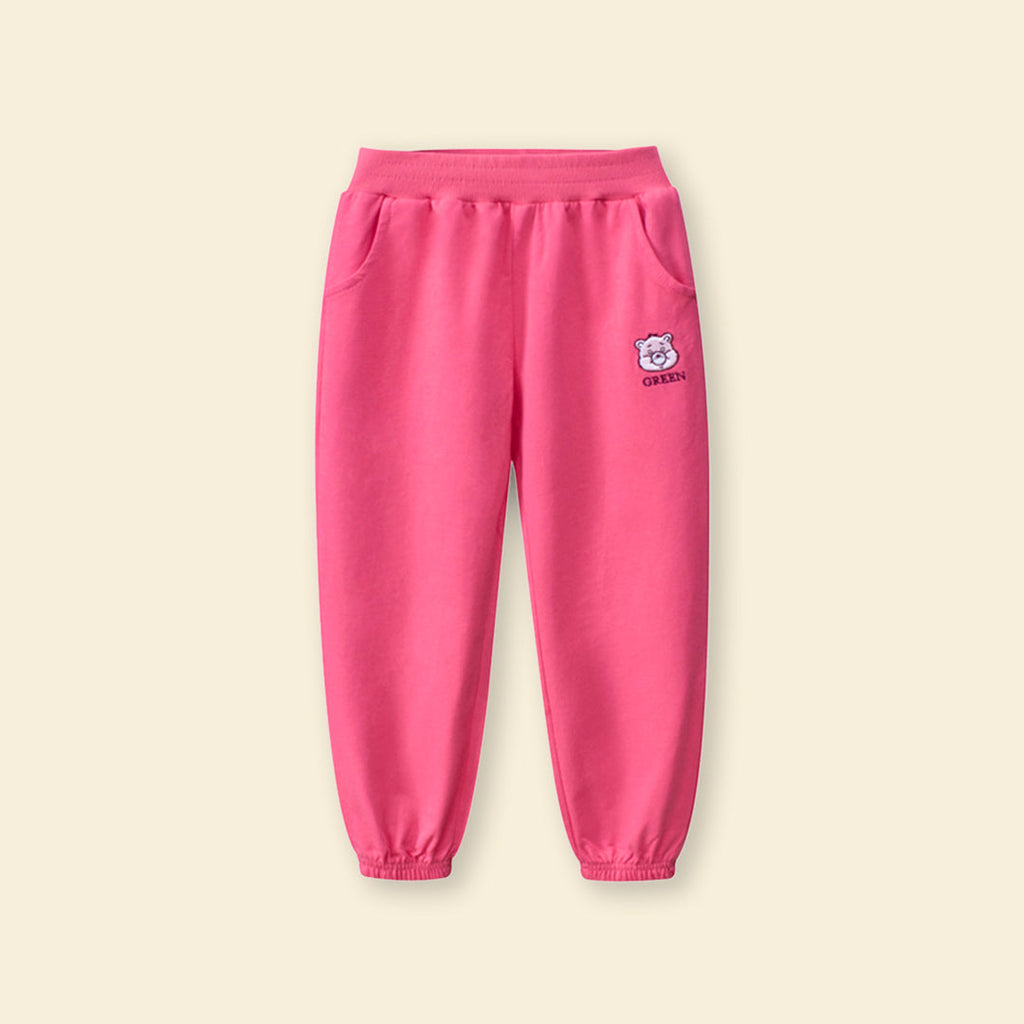 Girls Elasticated Knitted Joggers Trackpants & Joggers Red 1-2 Y 