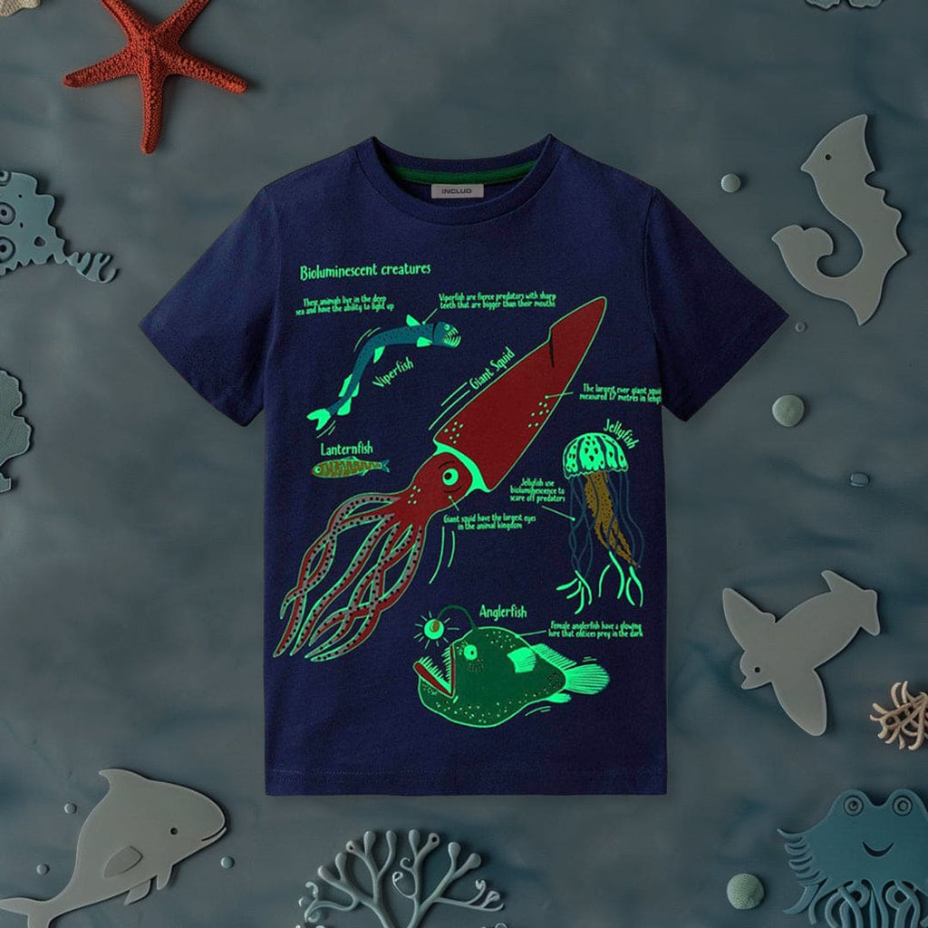 Boys Short Sleeve Graphic Printed T-Shirt Tshirts Blue 1-2 Y 
