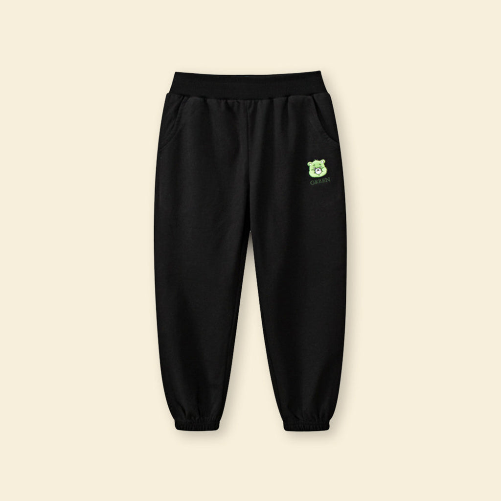 Girls Elasticated Knitted Joggers Trackpants & Joggers Black 1-2 Y 