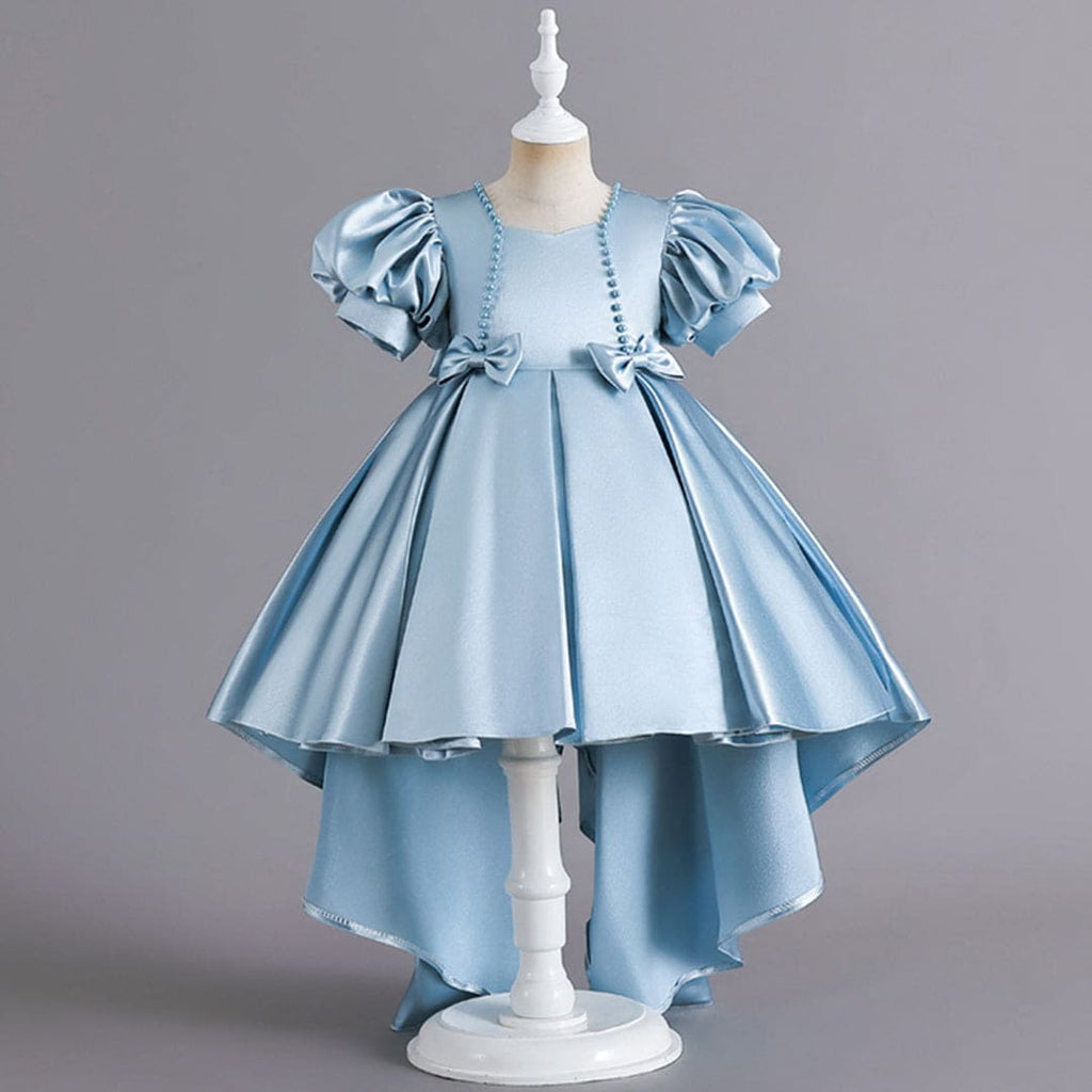 Girls Blue Tail Princess High - End Princess Partywear Dress Party Dresses Blue 3-4 Y 