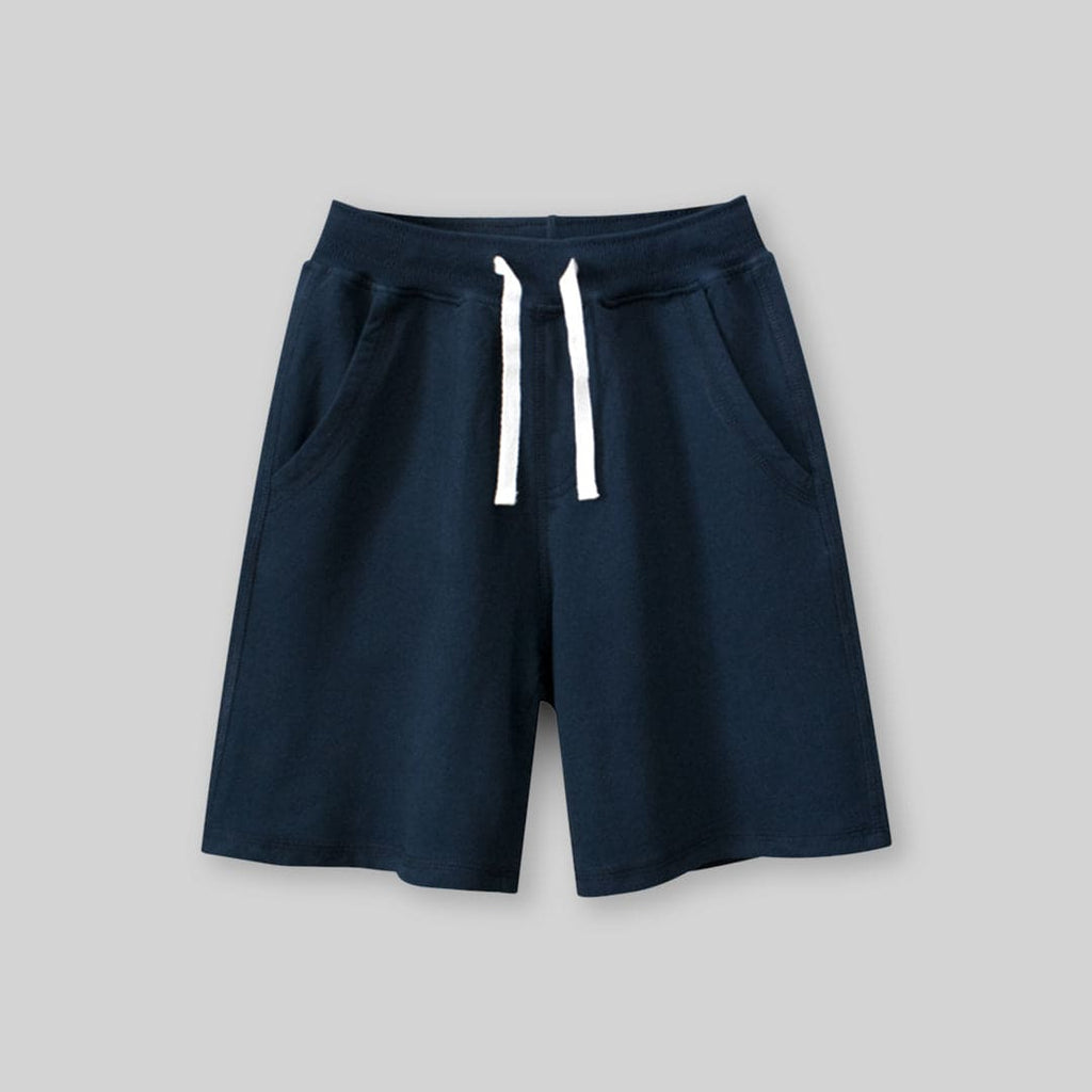 Boys Blue Elasticated Knitted Shorts Shorts Blue 7-8 Y 