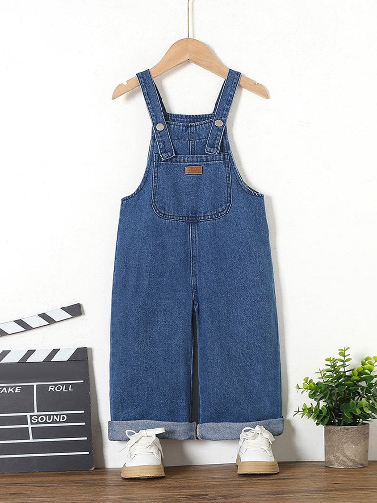 Boys Light Blue Solid Sleeveless Jumpsuit Jumpsuits Light Blue 4-5 Y 