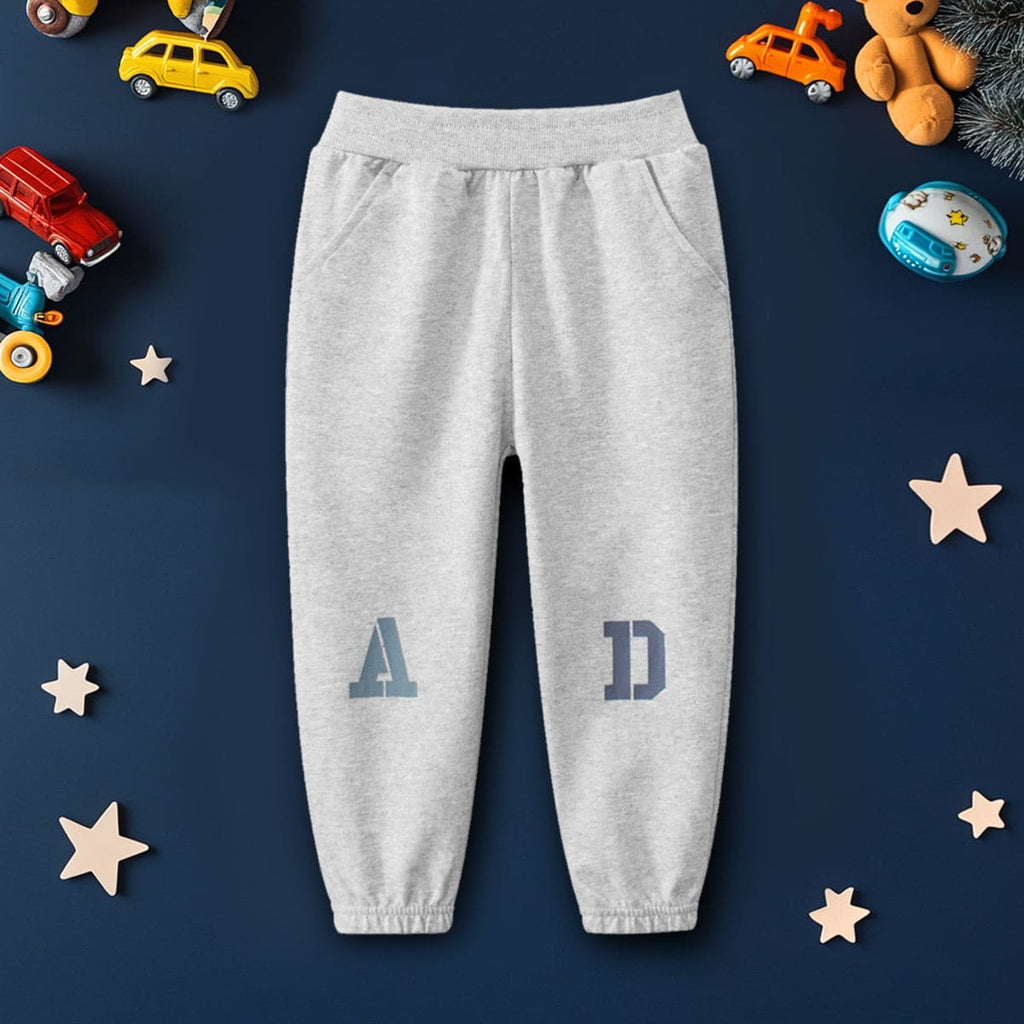 Boys Grey Regular Elasticated Trouser Trackpants & Joggers Gray 1-2 Y 