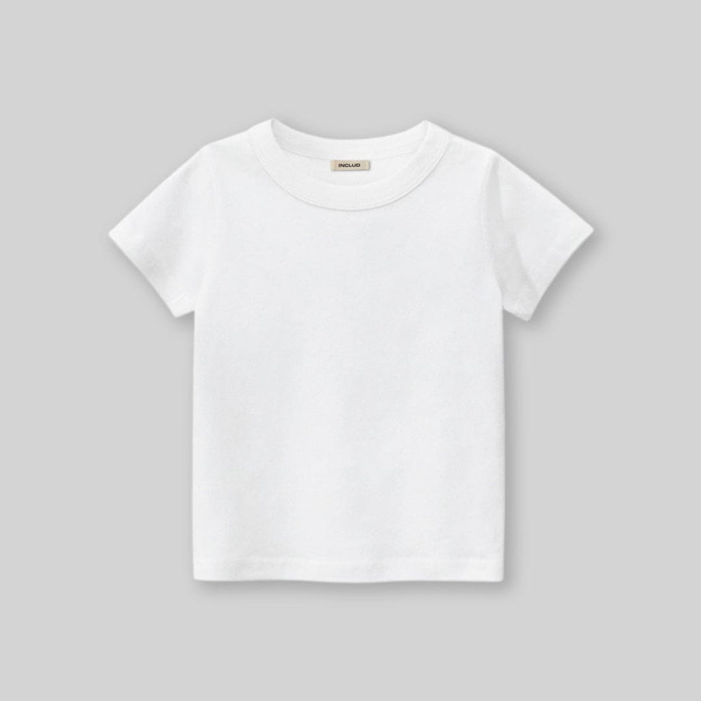 Boys White Knitted Regular Short Sleeves T-shirt Tshirts White 1-2 Y 