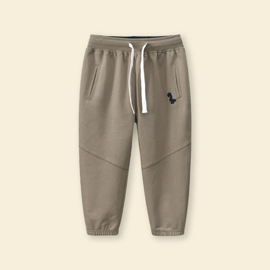 Boys Khaki Elasticated Regular Trouser Trackpants & Joggers Khaki 1-2 Y 