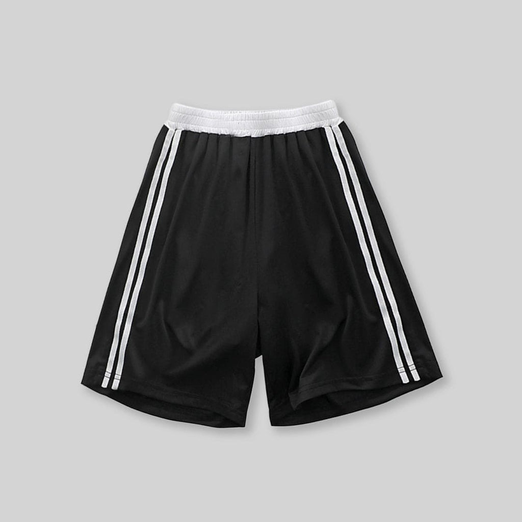 Boys Black Striped Elasticated Shorts Shorts Black 1-2 Y 
