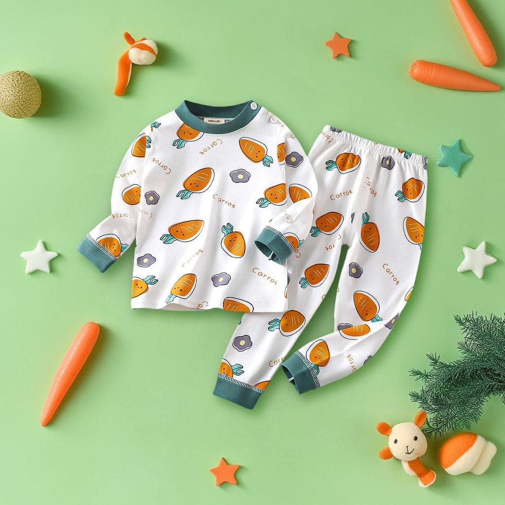 Boys White Long Sleeve Graphic T-Shirt With Pajamas Set Sets White 1-2 Y 