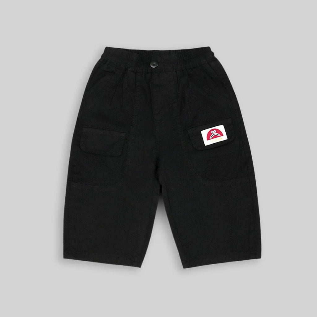 Boys Black Pocket Mock Elasticated Shorts Shorts Black 1-2 Y 