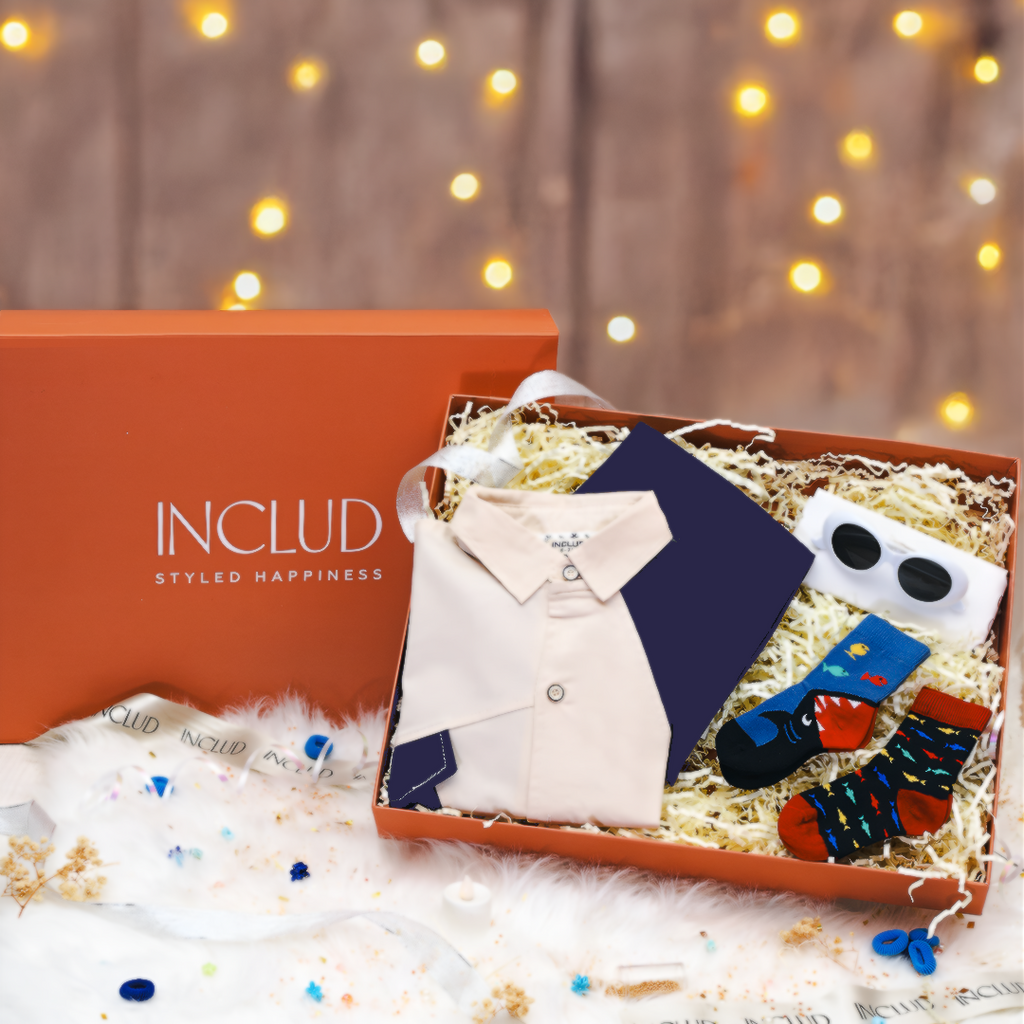 Boys Navy Full Sleeve Set Casual Wear Gift Hamper Sets Multicolor 1-2 Y