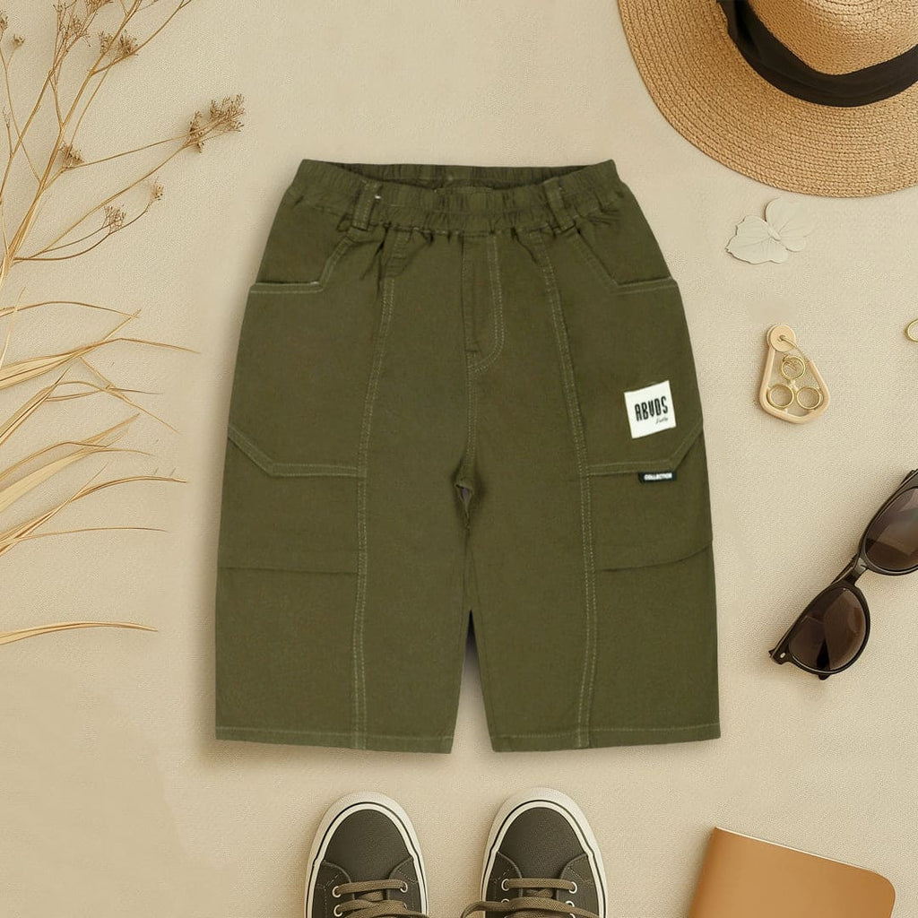 Boys Elasticated Bermuda Shorts Shorts Green 5-6 Y 