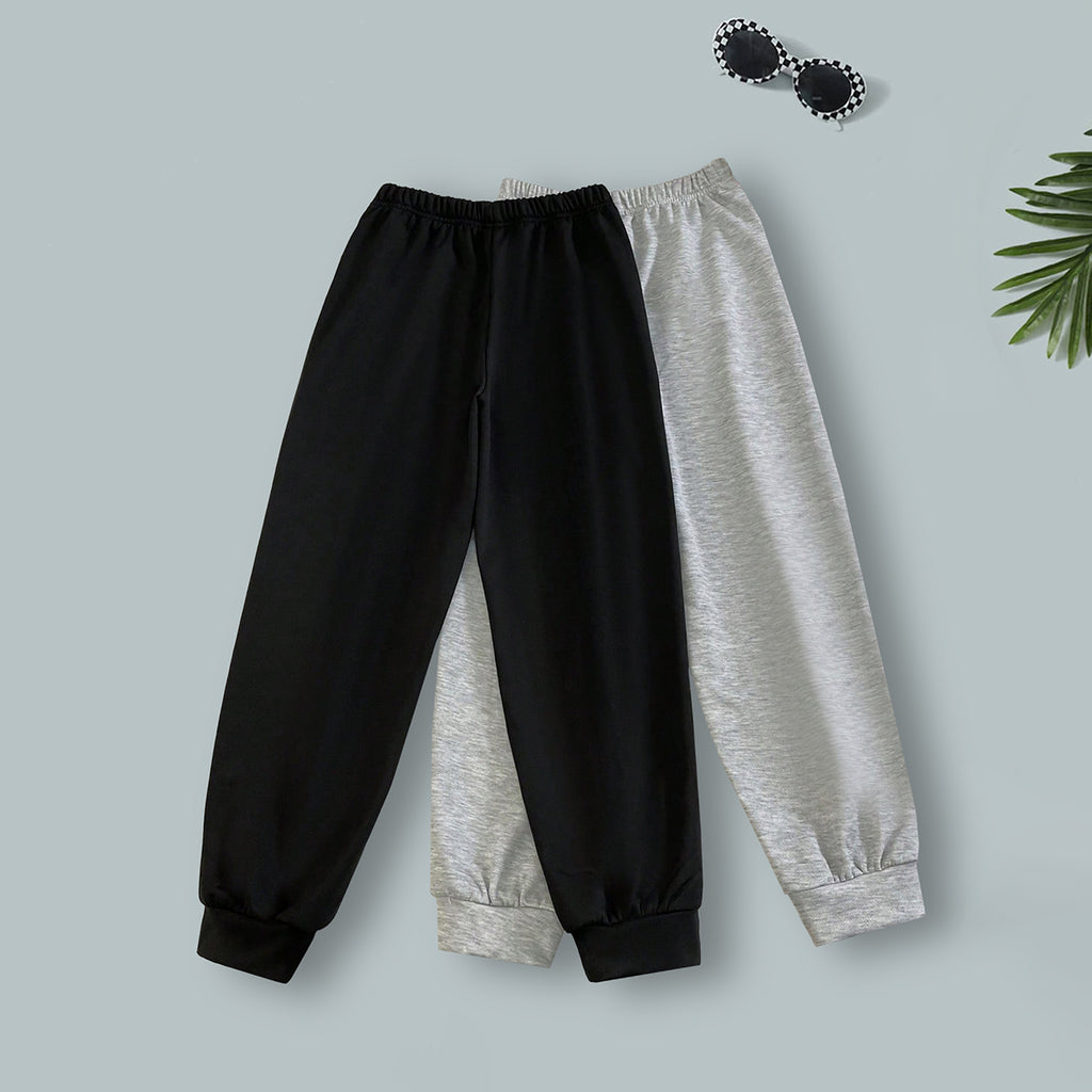 Boy Multicolor Joggers (Pack Of 2) Trackpants & Joggers Multicolor 7-8 Y