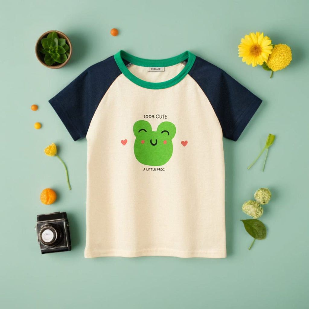 Boys Graphic Print Short Sleeves T-shirt Tshirts Blue 1-2 Y 
