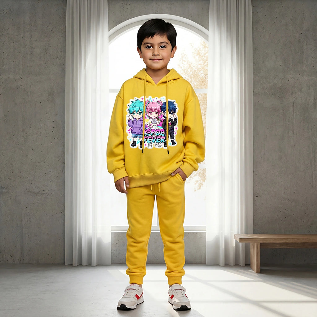 Boys' hooded sweatshirt and joggers set with graphics