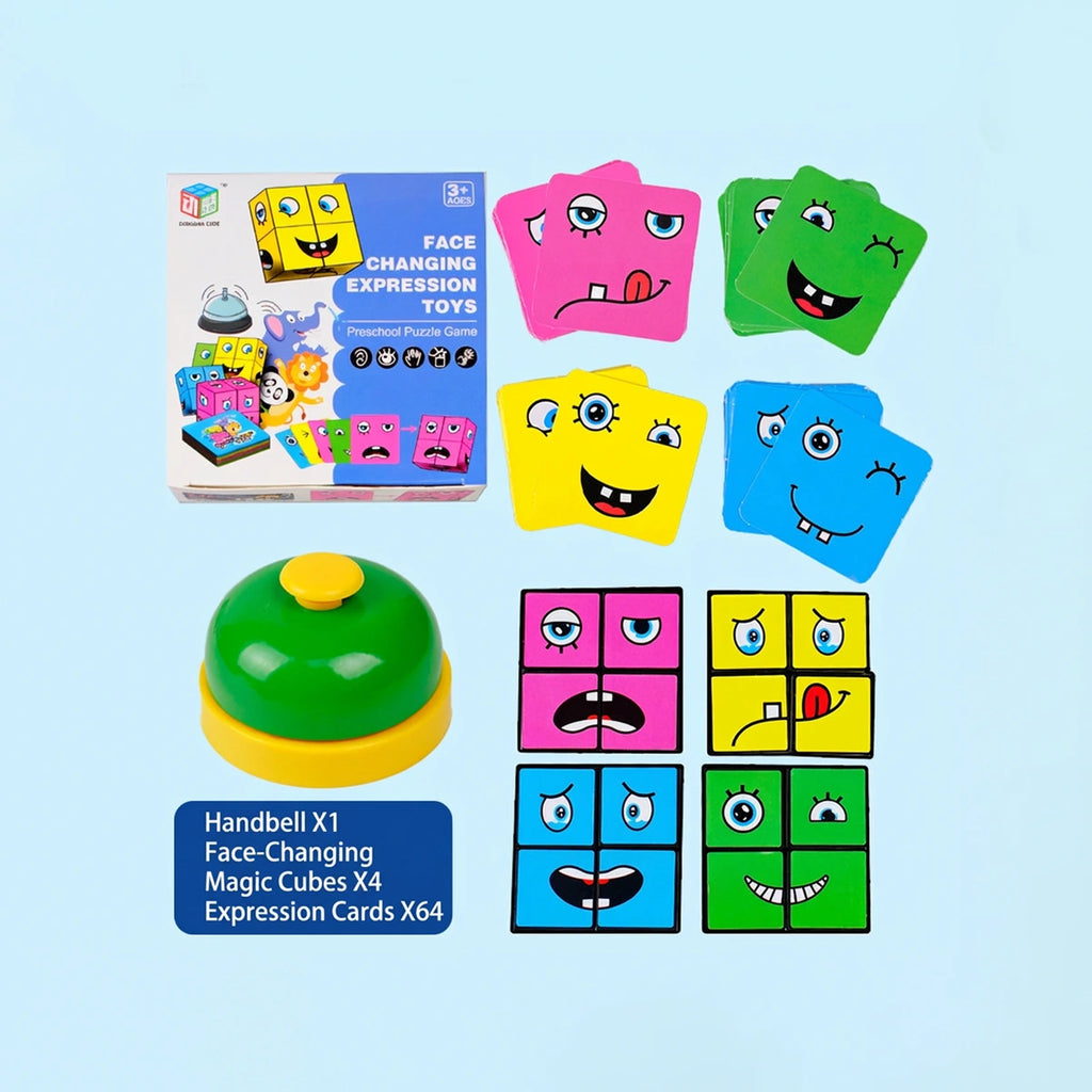 Unisex Multicolor Face Changing Magic Cubes With Bell Trending Accessories Multicolor Onesize
