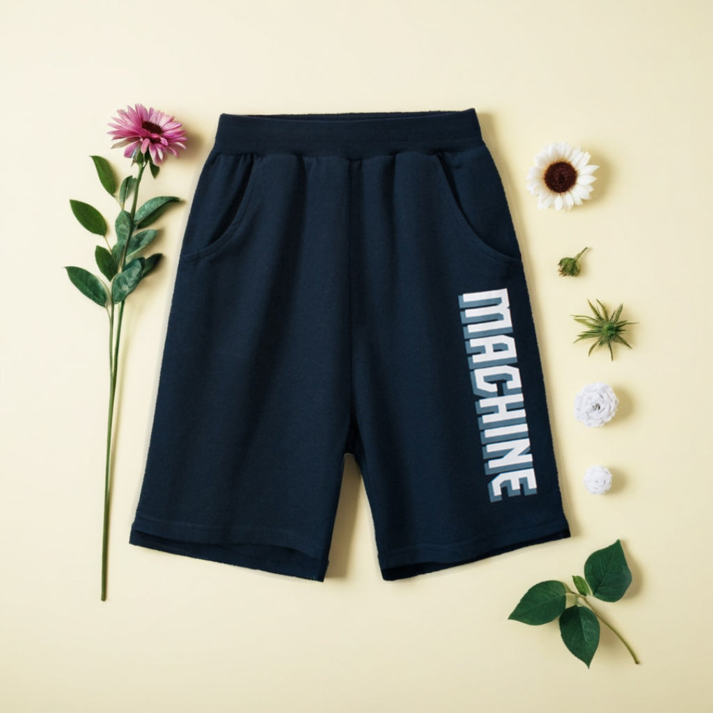 Boys Elasticated Knee Length Shorts Shorts Blue 7-8 Y 