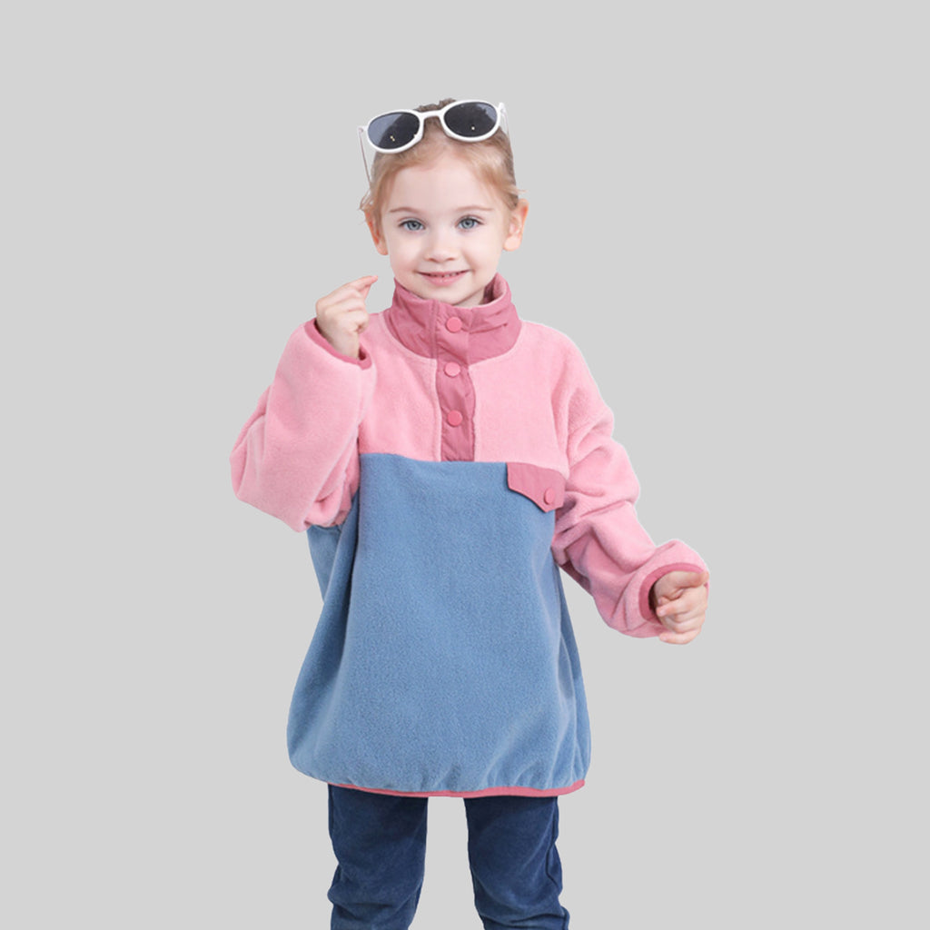 Girls Pink Solid Pullover Sweatshirt Sweatshirts & Hoodies Pink 2-3 Y