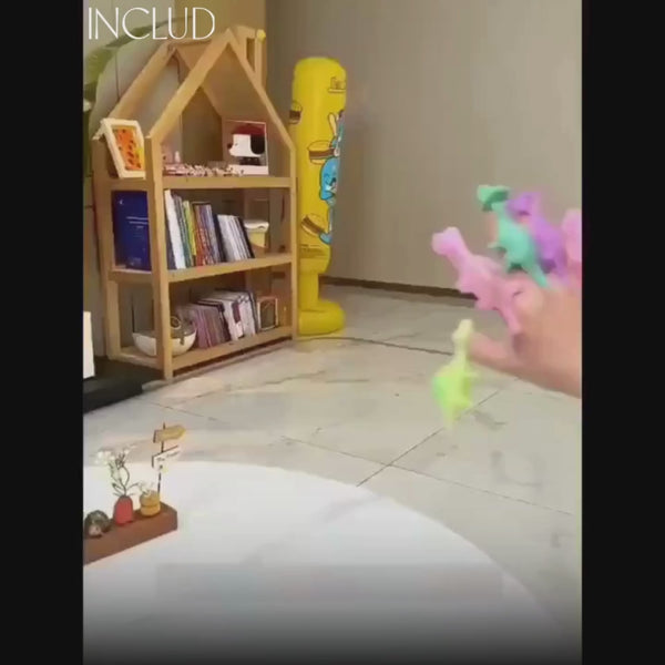 Unisex Multicolor Slingshot Dinosaur Finger Toys Trending Accessories-Pack of 5 Trending Accessories