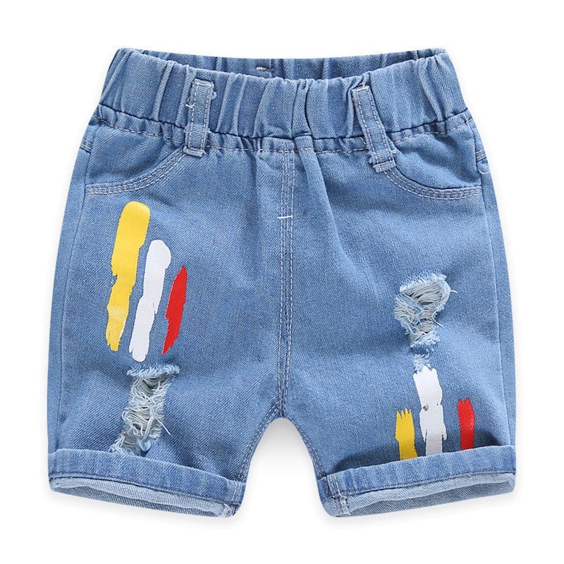 Boys Denim Shorts with Turn Up Detail Shorts Style 1 1-2 Y 