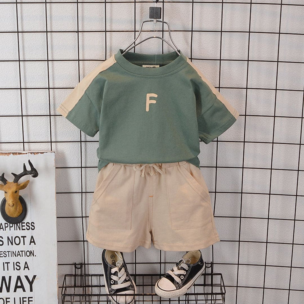 Boys T-shirt with Short Sets Sets Green 1-2 Y 