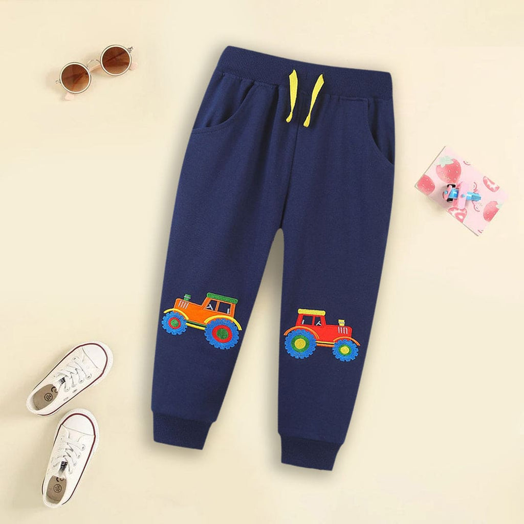 Boys Tractor Patch Joggers Joggers Navy 1-2 Y 