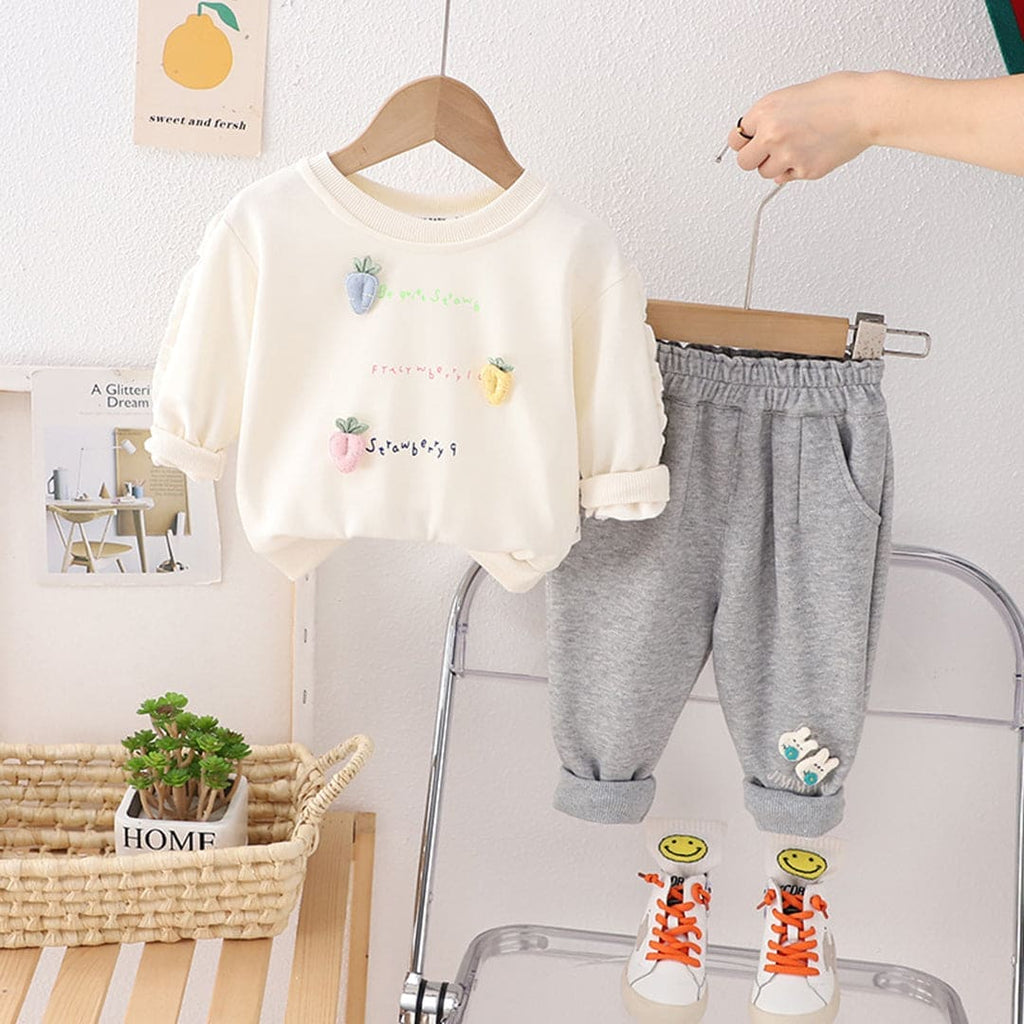 Girls Sweater with Joggers  Set Sets Off White 1-2 Y 