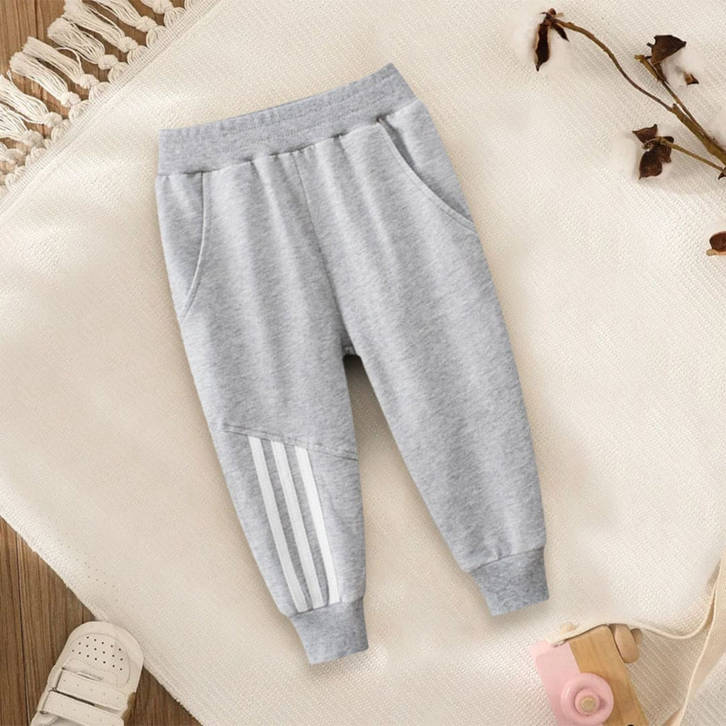 Striped Jogger with Cross Pocket Joggers Grey 1-2 Y 