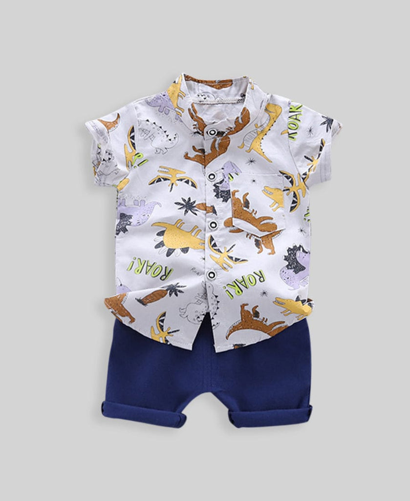 Boys Light Green 2 Piece Set with Dinosaur Theme Sets   